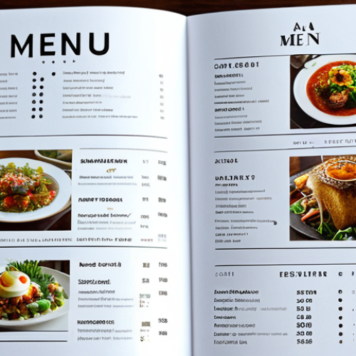 Home 4 넛지 기법과 사회적 가치 창출 방법 - Smart Restaurant Menu**
"A beautifully designed restaurant menu showcasing strategically placed dis...